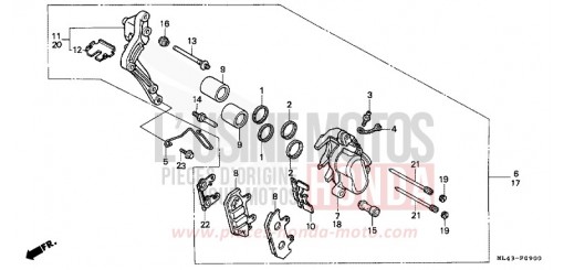 ETRIER DE FREIN AVANT CB450SG de 1986